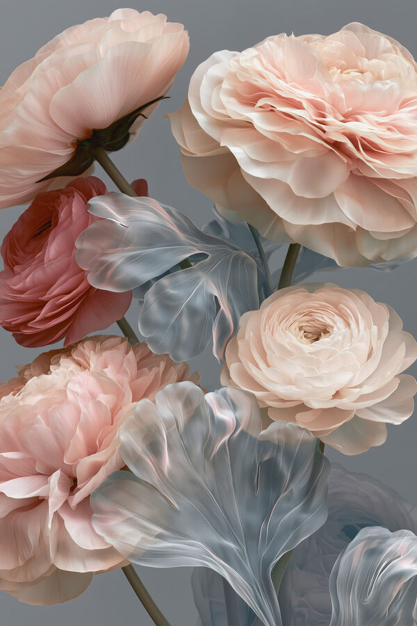 Delicate petals in soft hues