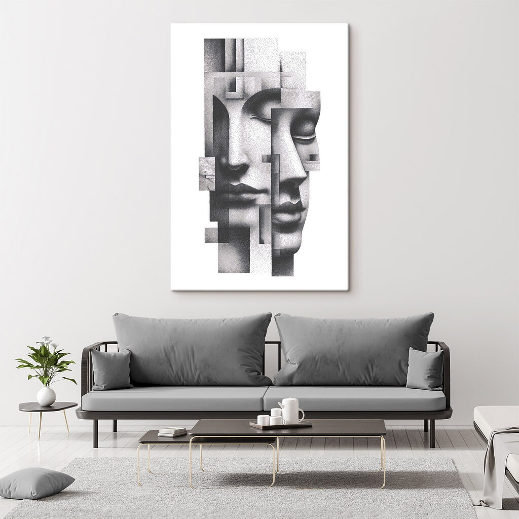 Face made out of dots