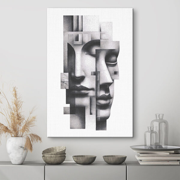 Face made out of dots