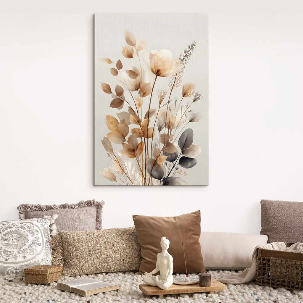 Delicate leaves and blooms merge beautifully