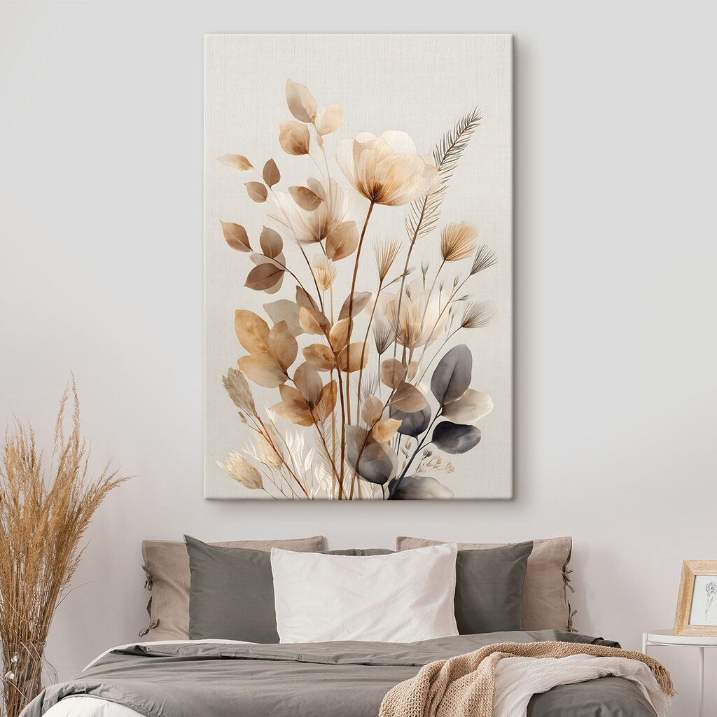 Delicate leaves and blooms merge beautifully