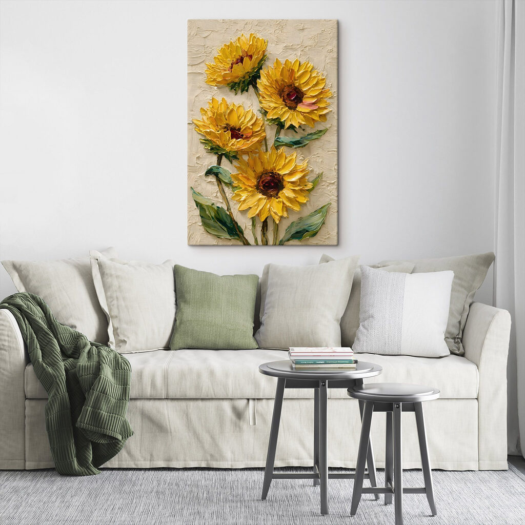 Painting of yellow flowers