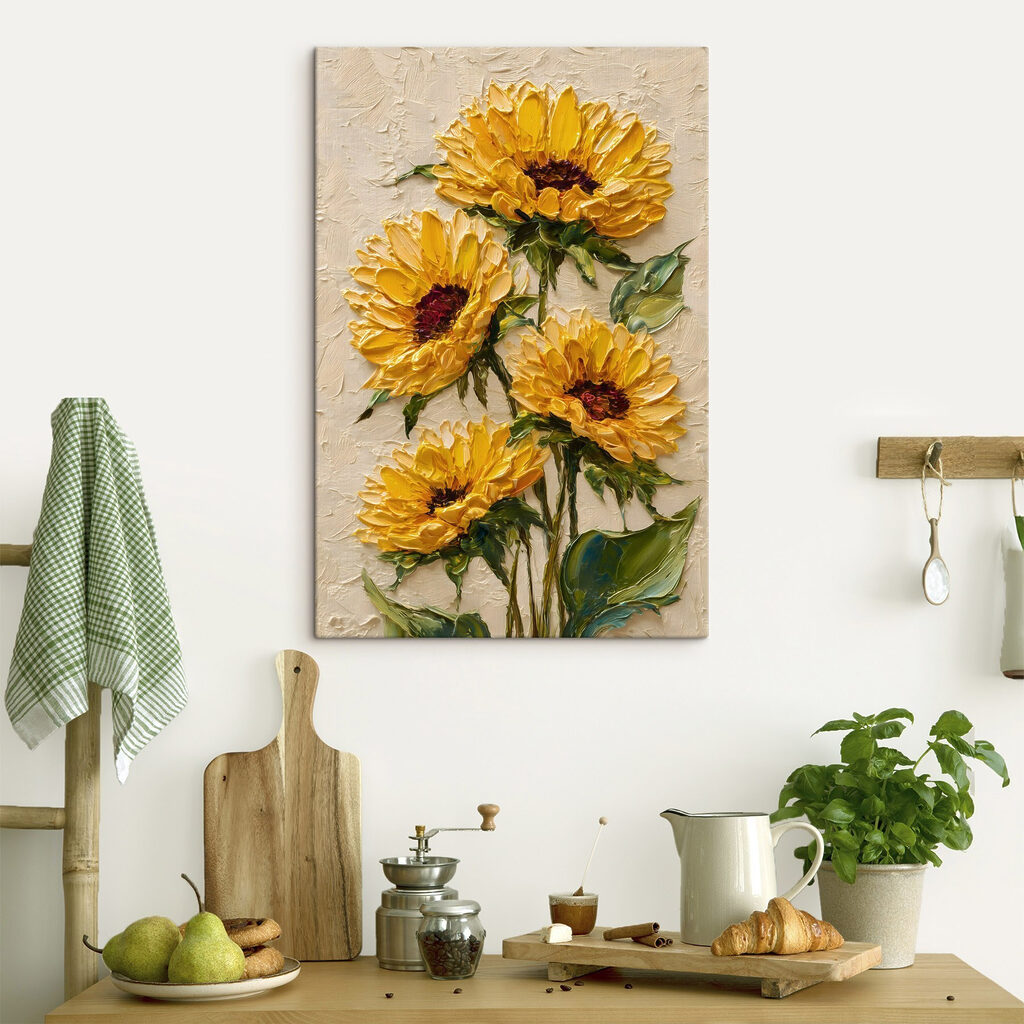 Painting of yellow flowers