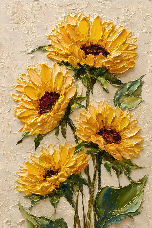 Painting of yellow flowers