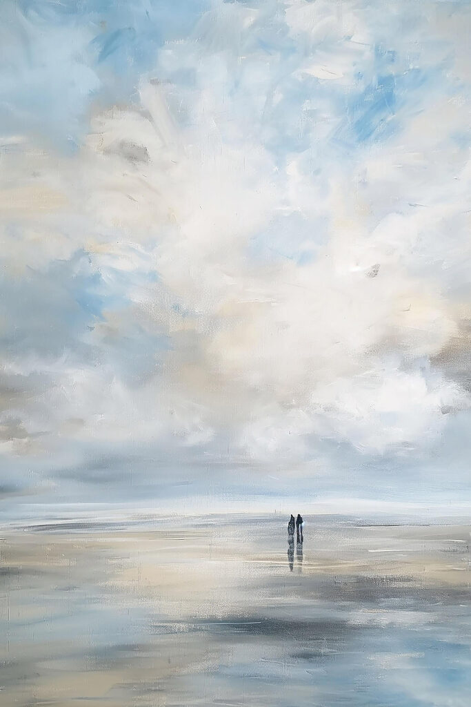 Couple of people standing on a beach Couple of people standing on a beach