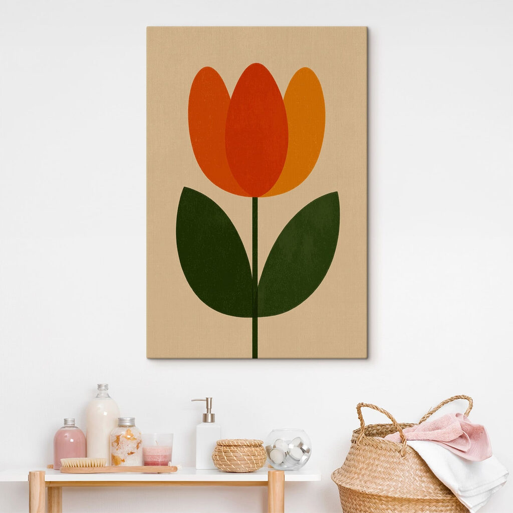 Flower with orange and green leaves