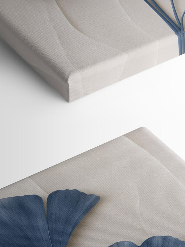 Elegant botanical design in blue tones