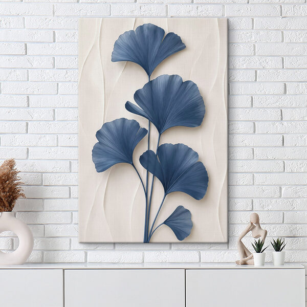 Elegant botanical design in blue tones