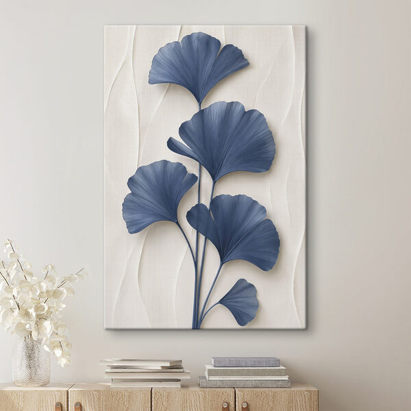 Elegant botanical design in blue tones