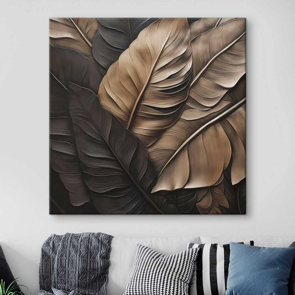 Soft, natural leaf patterns intertwine beautifully