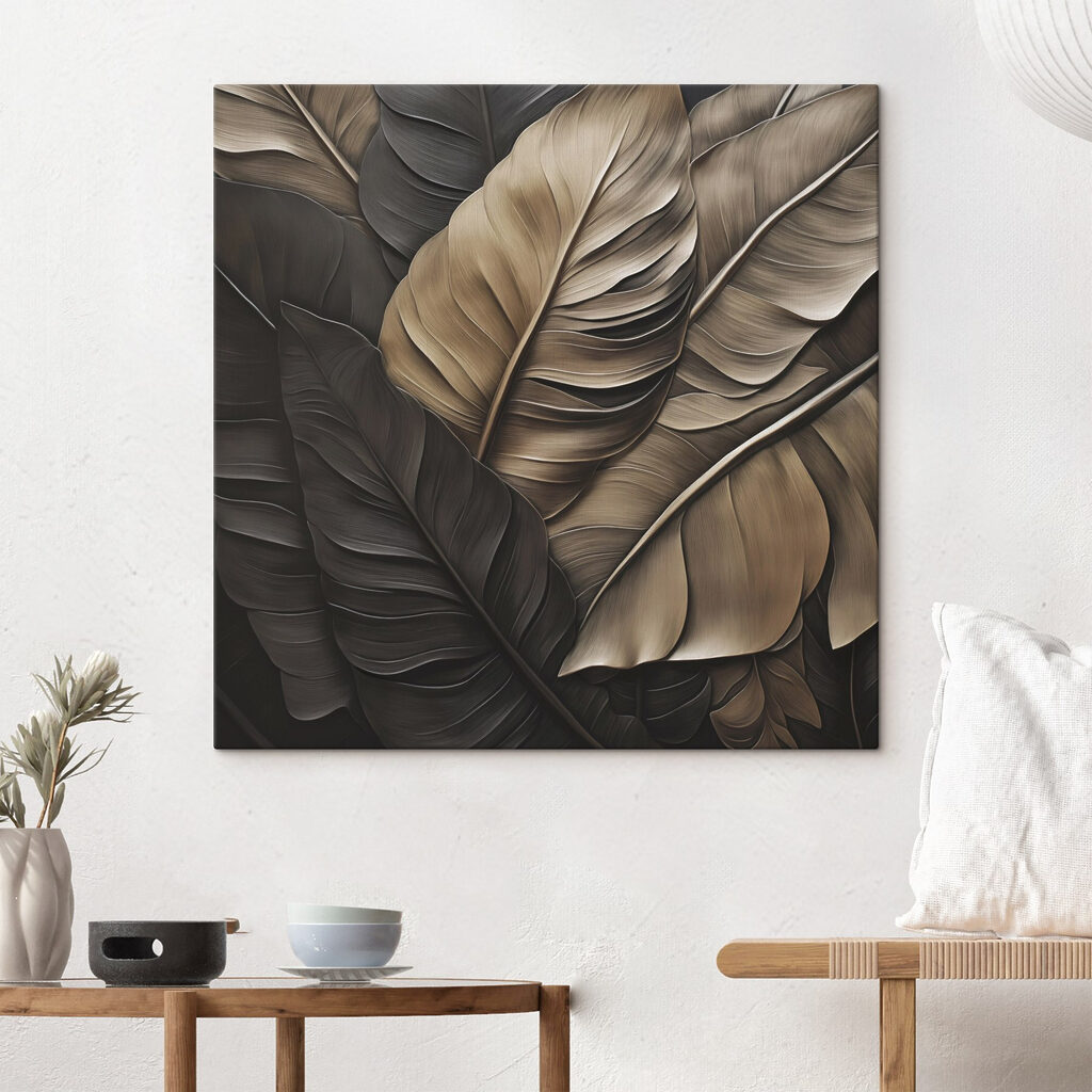 Soft, natural leaf patterns intertwine beautifully