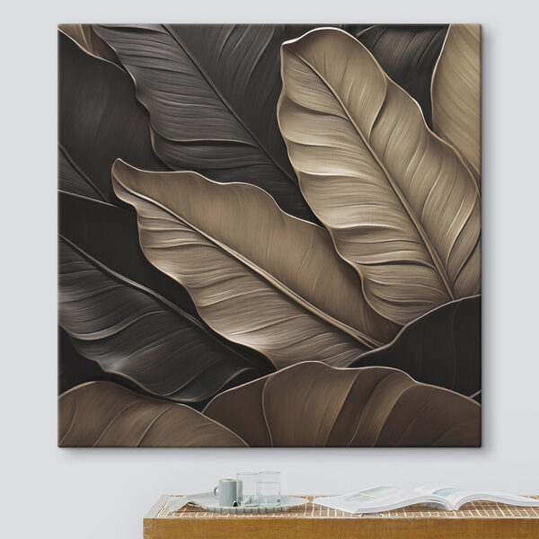 Group of brown and black leaves