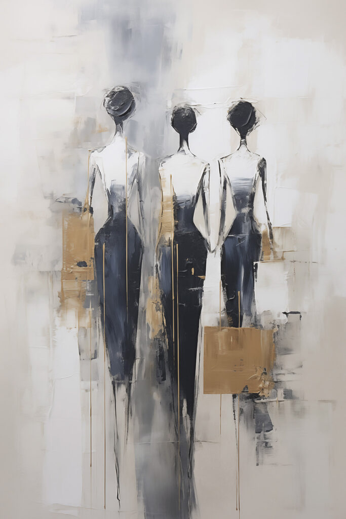Painting of three women Painting of three women