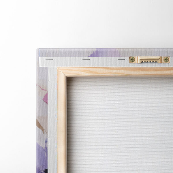 Painting of flowers on a white surface