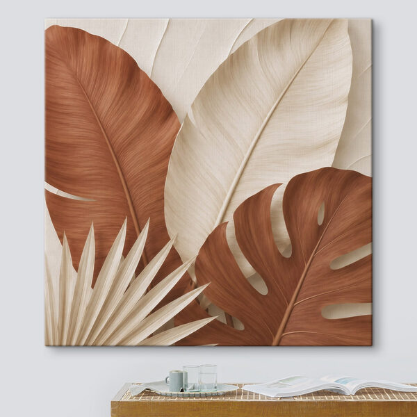 Ensemble de feuilles brunes et blanches Tableaux Ensemble de feuilles brunes et blanches