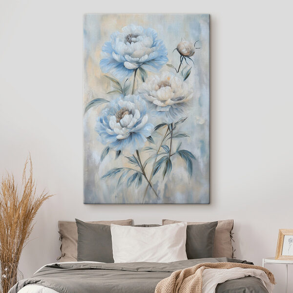 Painting of flowers on a wall