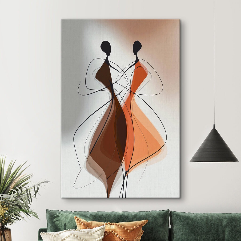 Drawing of two women in dresses Drawing of two women in dresses