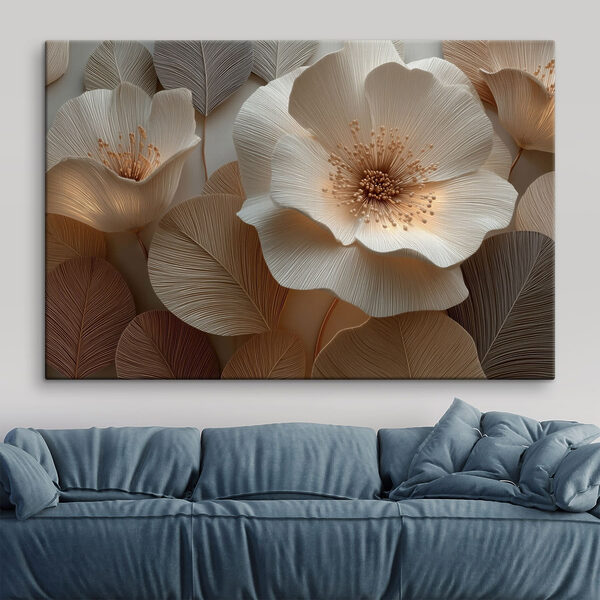 Intricate flower and leaf design artwork