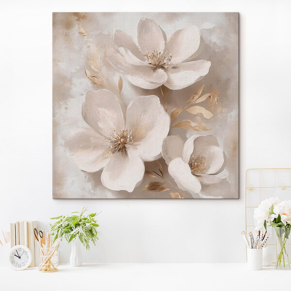 Painting of white flowers