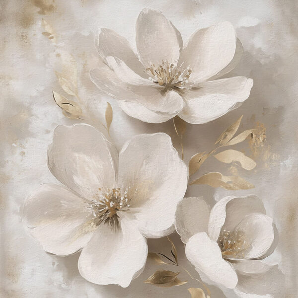 Painting of white flowers