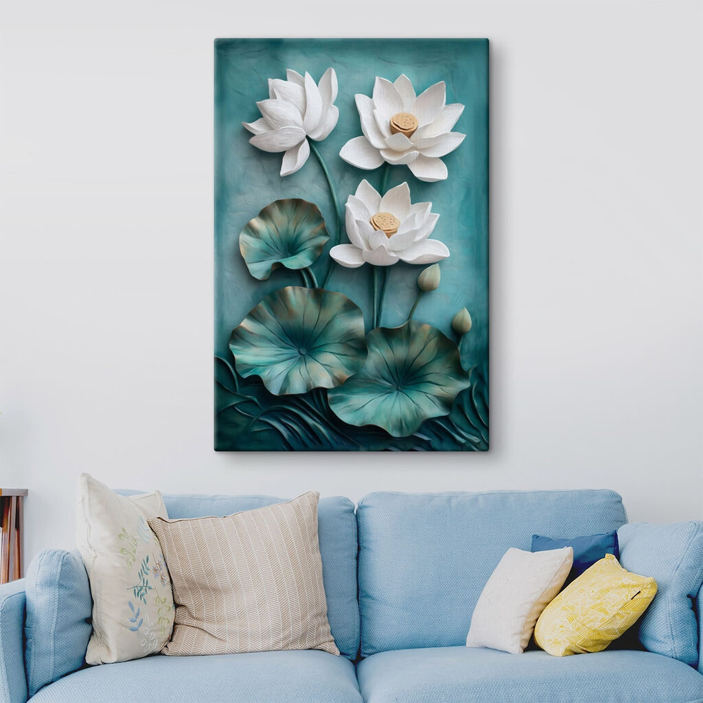 White flowers and green leaves