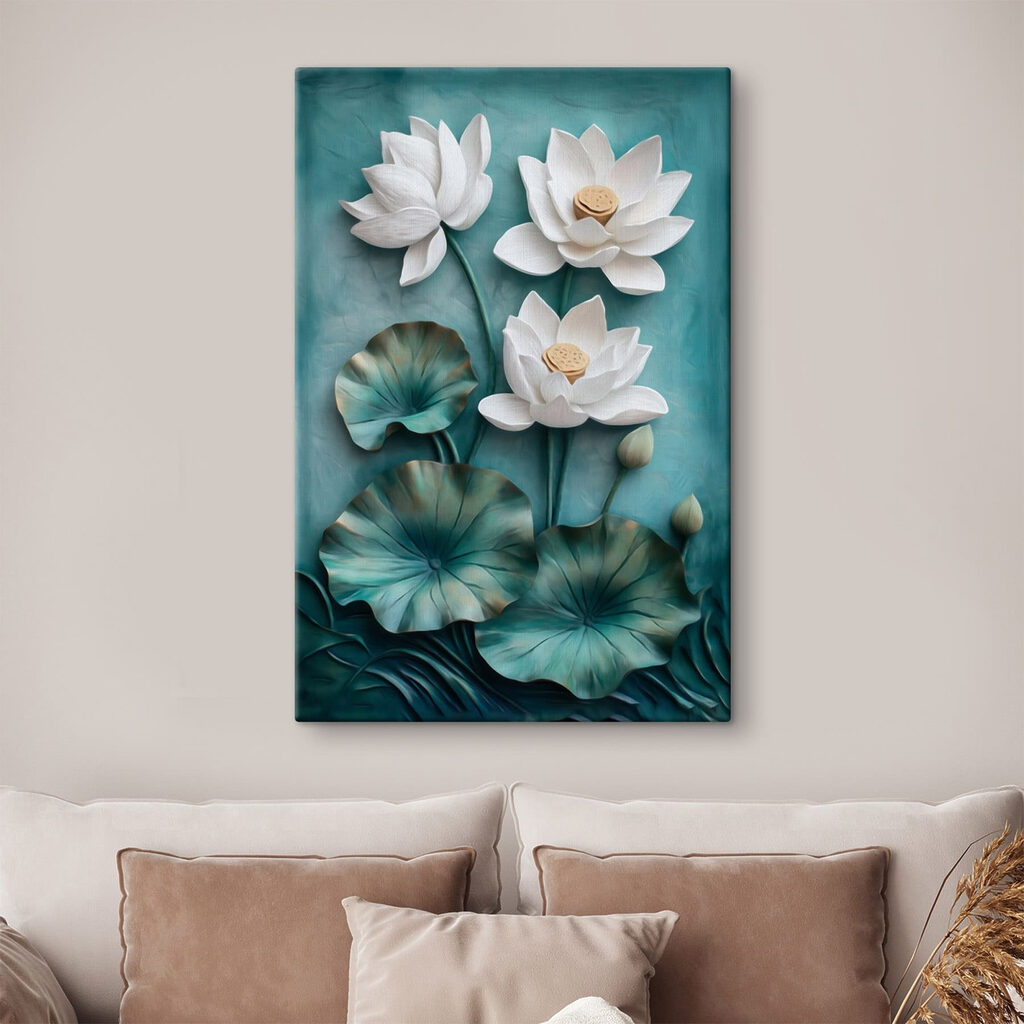 White flowers and green leaves