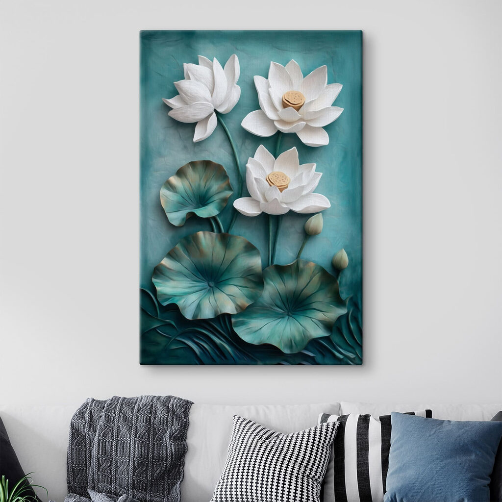 White flowers and green leaves