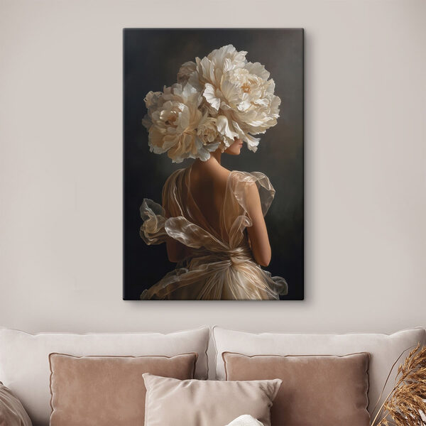 Femme avec des fleurs dans les cheveux Tableaux Femme avec des fleurs dans les cheveux