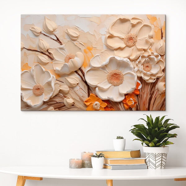 Painting of flowers on a wall