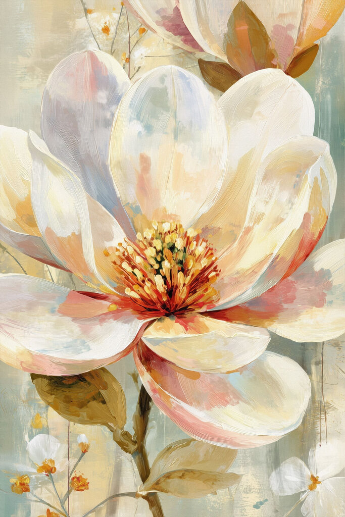Delicate bloom in soft pastel hues Delicate bloom in soft pastel hues