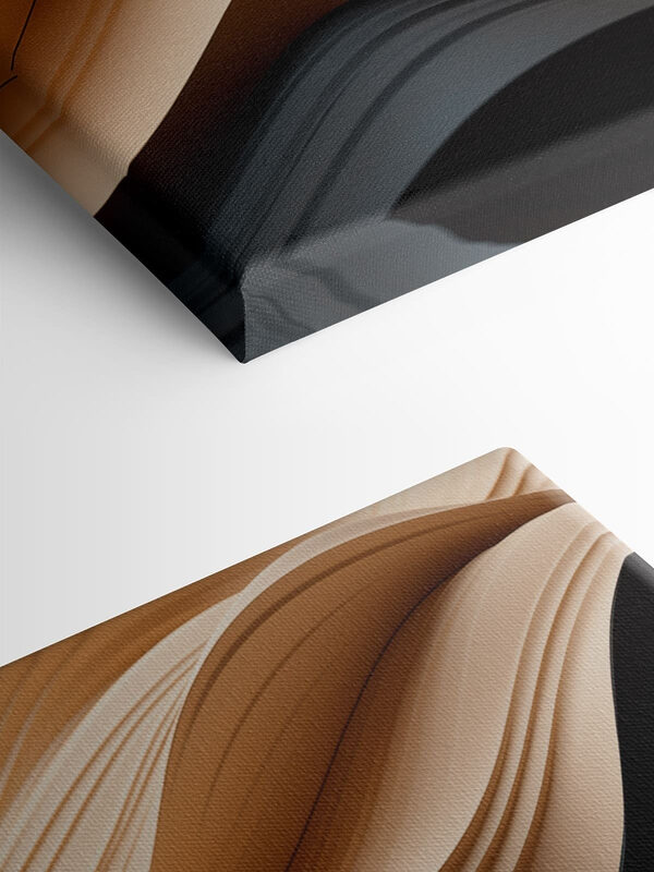 Black and tan wavy lines