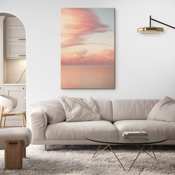 Tableaux Des nuages roses au-dessus de l'eau (UGS : s49177) Tableaux Tableaux Des nuages roses au-dessus de l'eau (UGS : s49177)