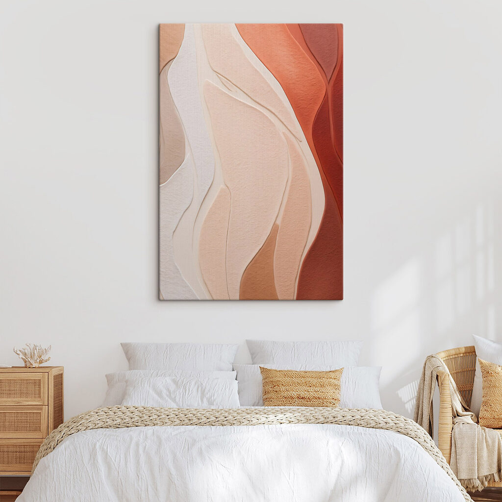 Flowing layers of soft hues