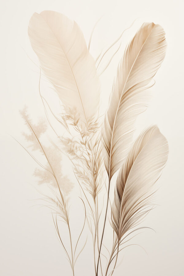 Delicate feathers in soft tones Delicate feathers in soft tones