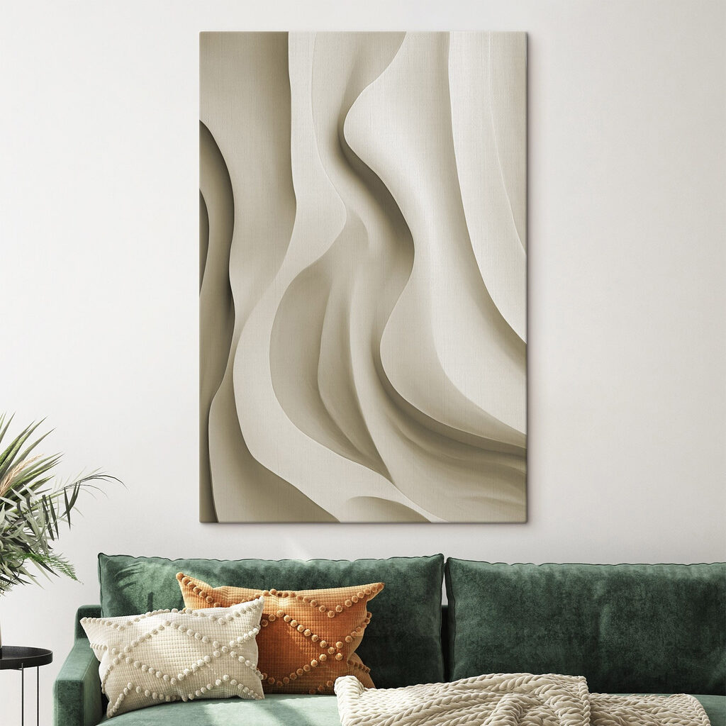White wavy surface with curves White wavy surface with curves
