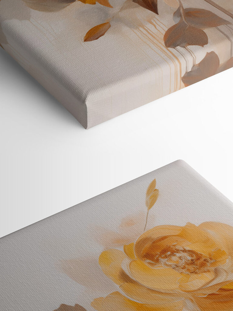 Painting of flowers and leaves Painting of flowers and leaves