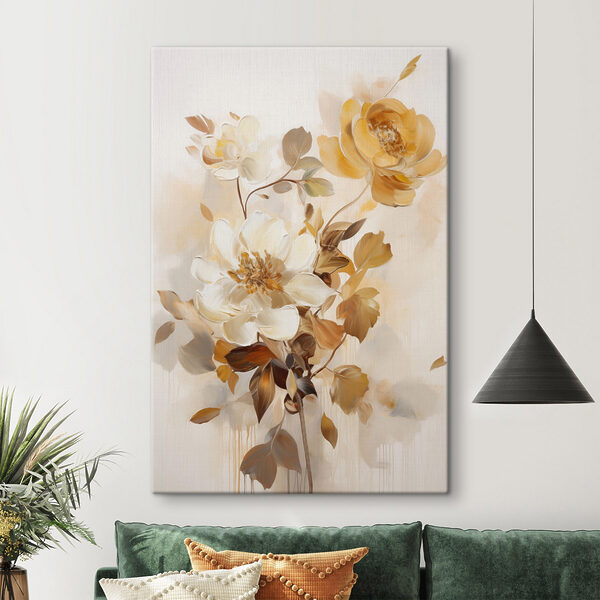Painting of flowers and leaves Painting of flowers and leaves