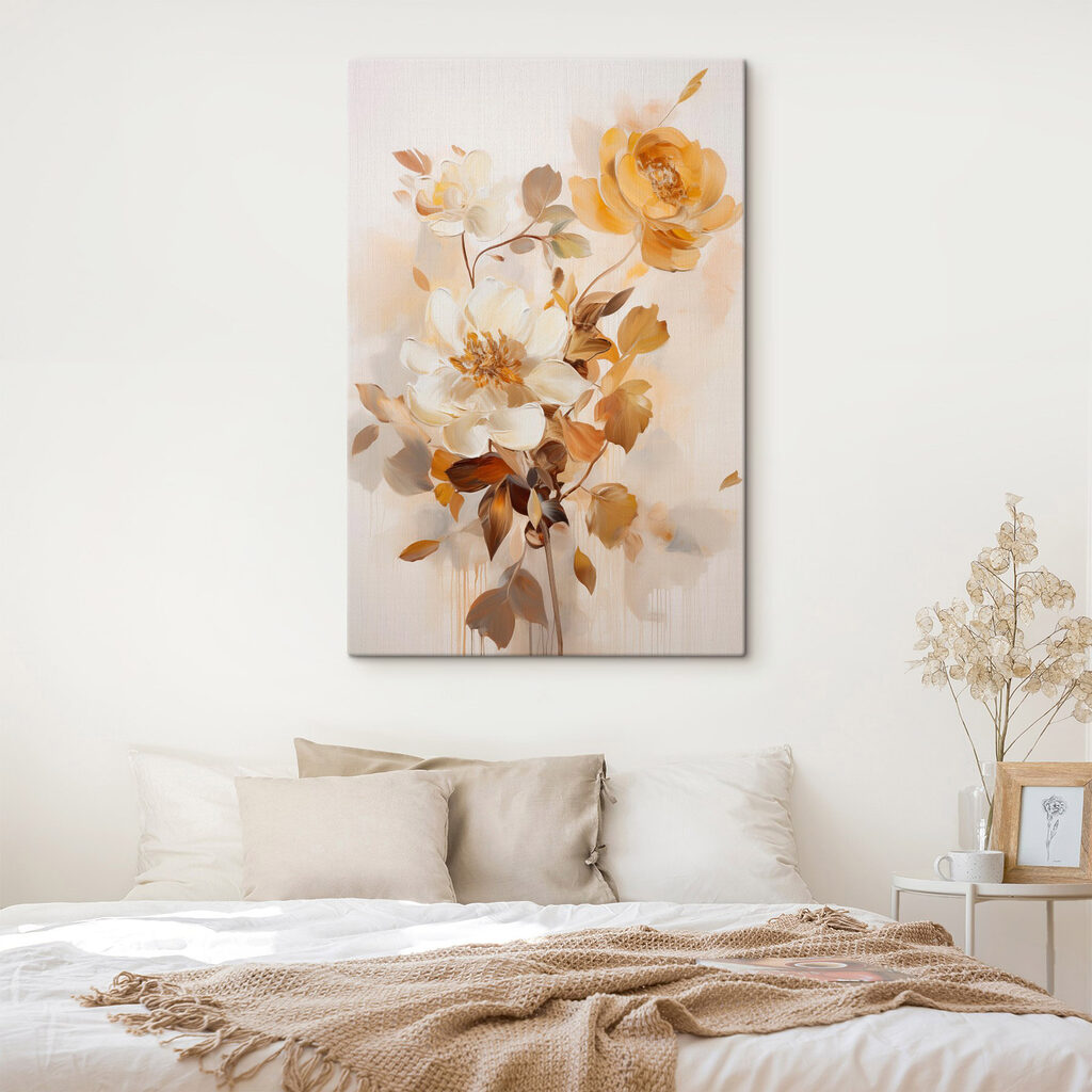 Painting of flowers and leaves Painting of flowers and leaves