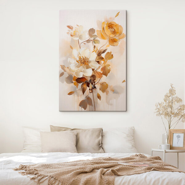 Painting of flowers and leaves Painting of flowers and leaves