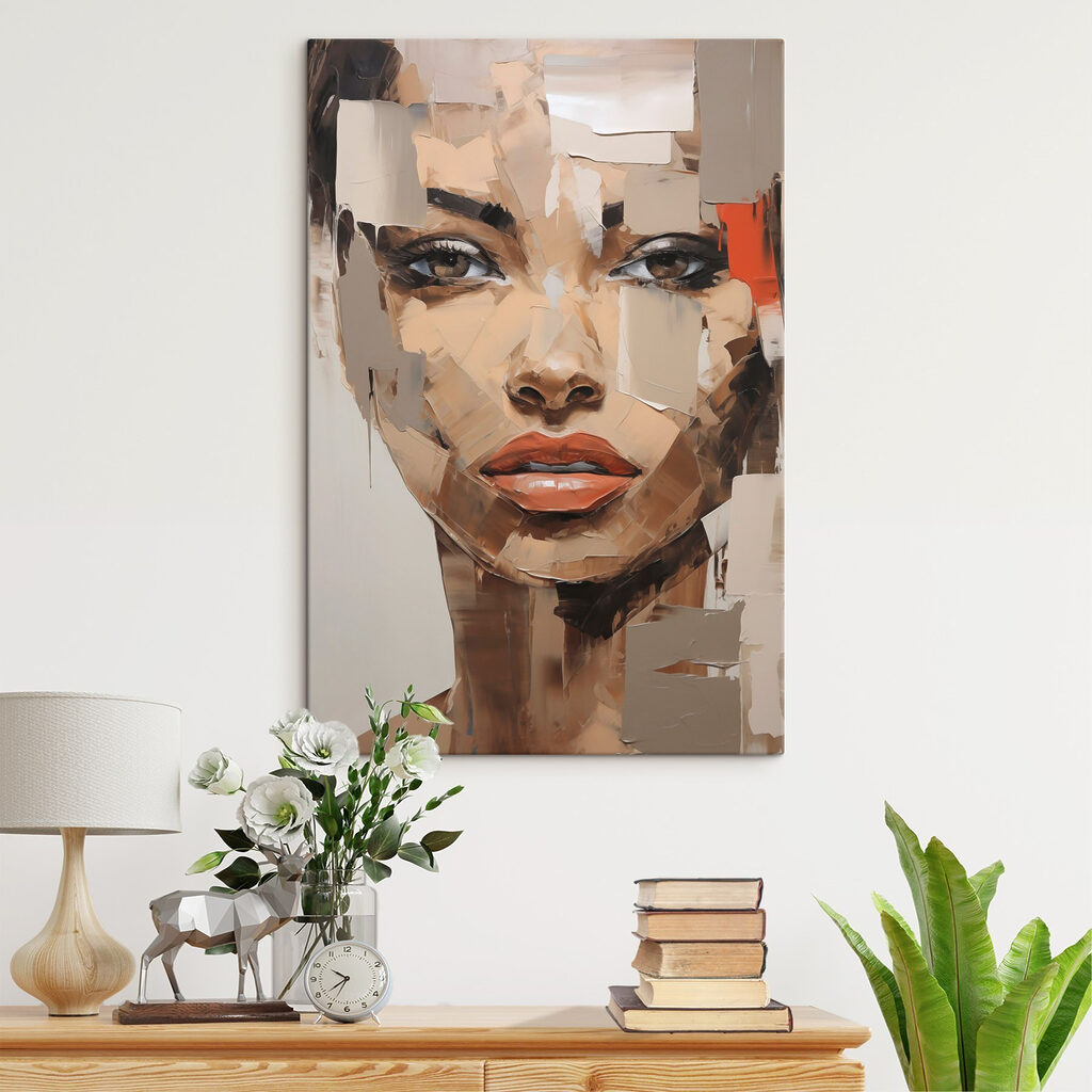 Painting of a woman's face Painting of a woman's face