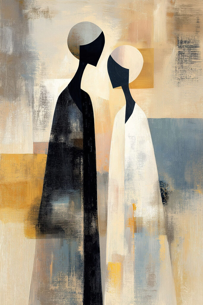 Painting of two people Painting of two people