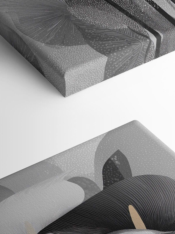 Group of black and white flowers Group of black and white flowers