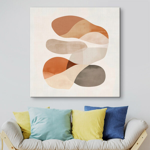 Group of brown and white shapes Group of brown and white shapes