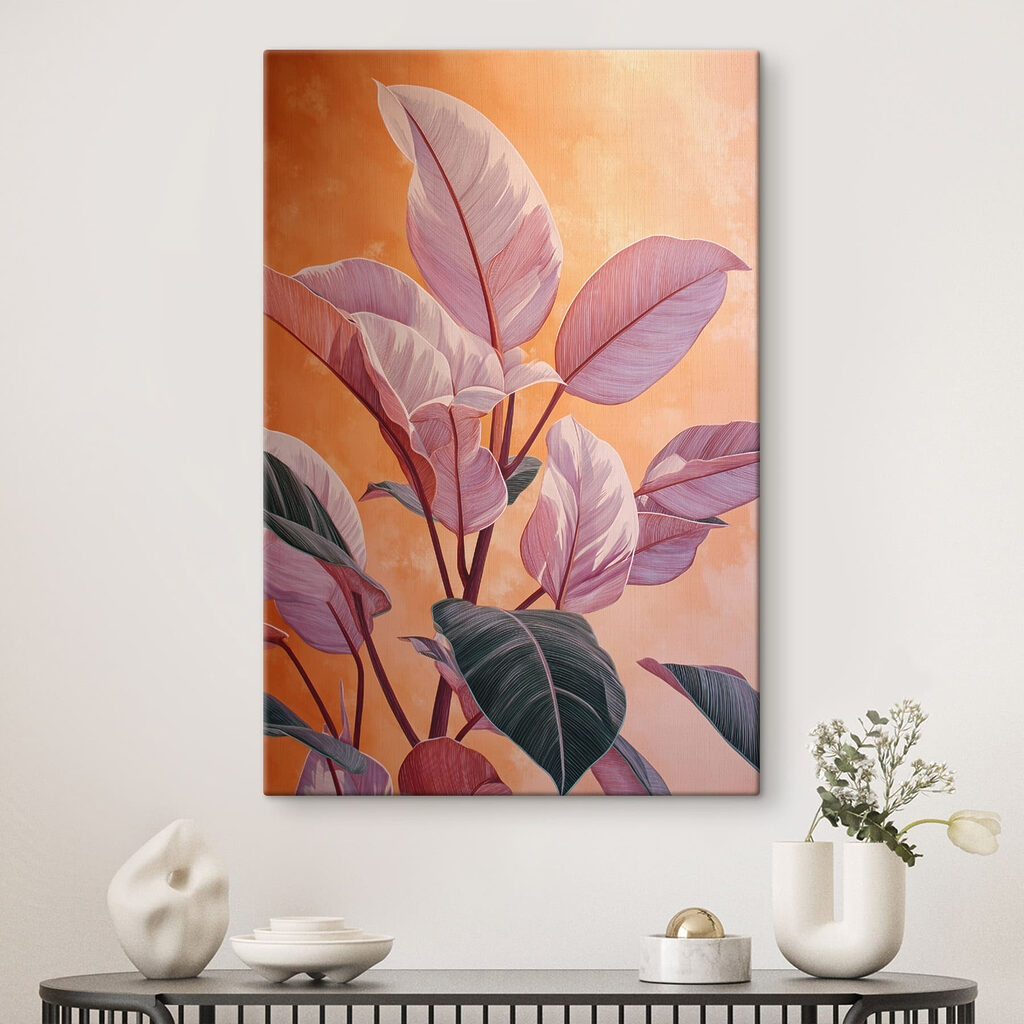- Delicate leaves against warm backdrop - Delicate leaves against warm backdrop