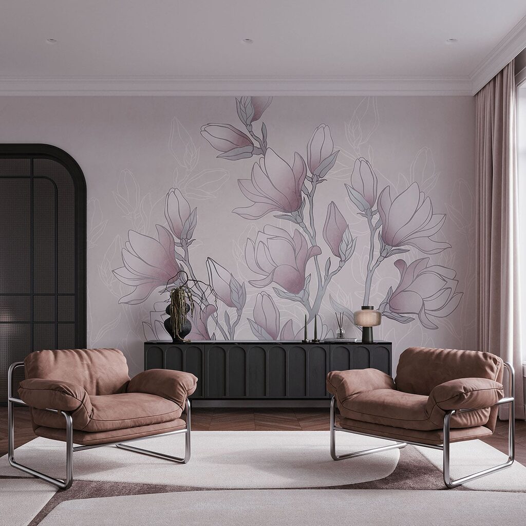 Dessin représentant des fleurs sur une branche Dessin représentant des fleurs sur une branche