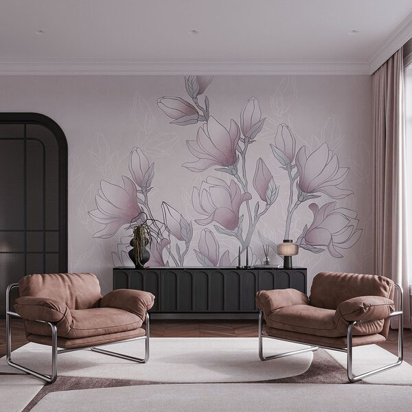 Dessin représentant des fleurs sur une branche Dessin représentant des fleurs sur une branche