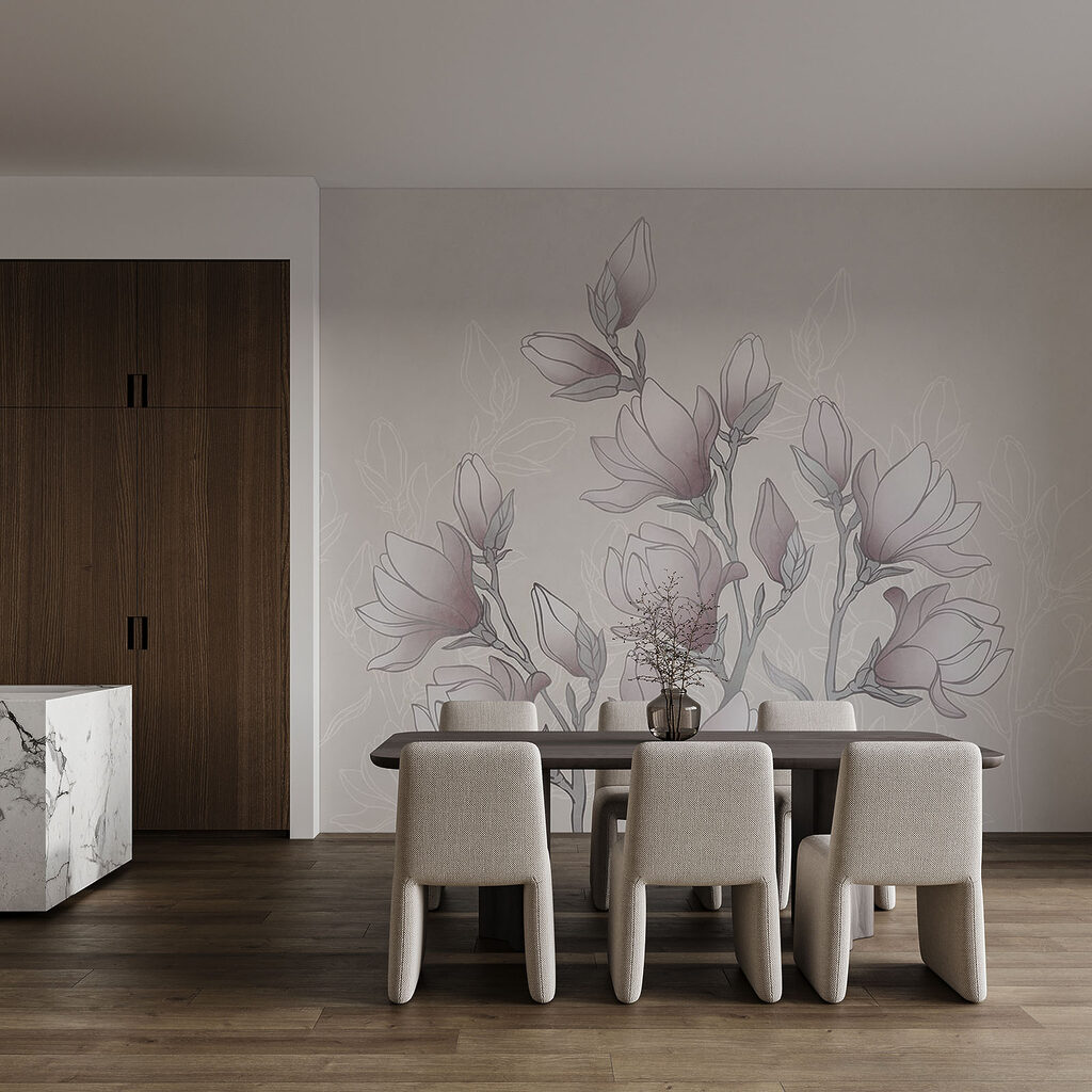 Dessin représentant des fleurs sur une branche Dessin représentant des fleurs sur une branche