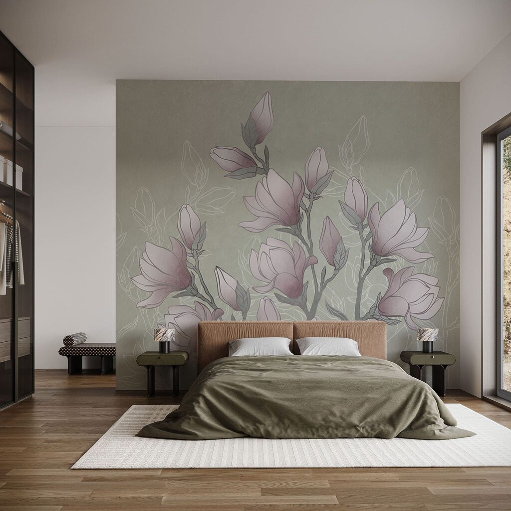 Dessin représentant des fleurs sur une branche Dessin représentant des fleurs sur une branche
