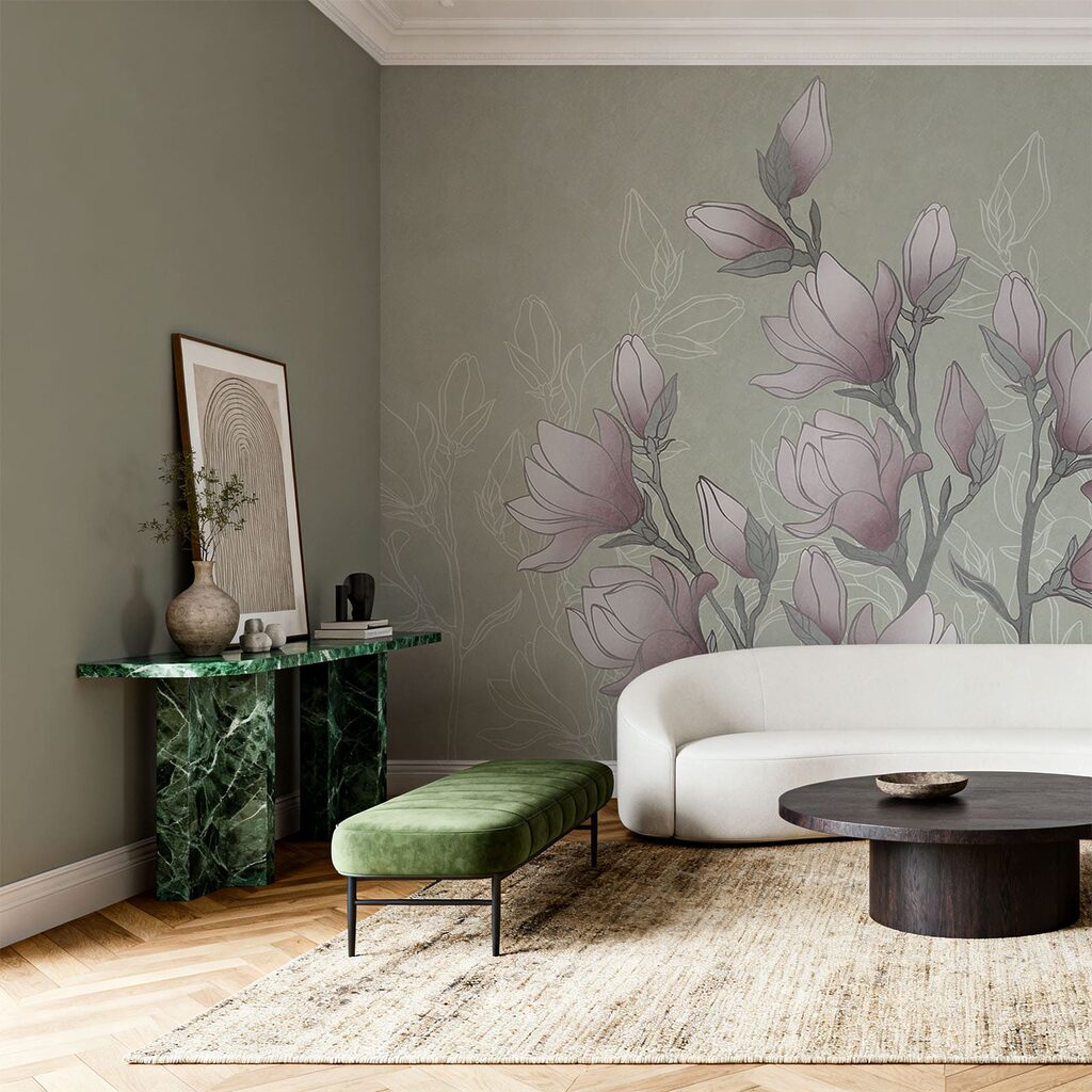 Dessin représentant des fleurs sur une branche Dessin représentant des fleurs sur une branche