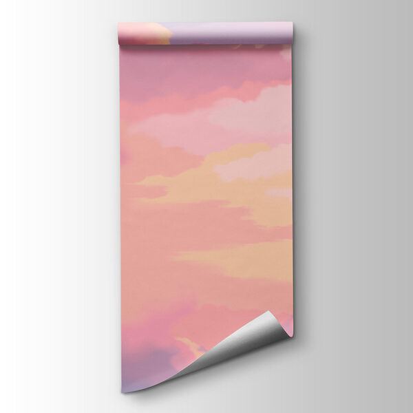 Pink clouds and the sun